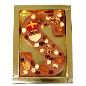 Alternative view of Luxe chocoladeletter met noten melk