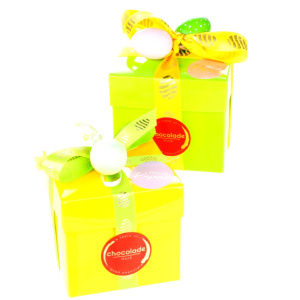 Luxe kubusdoos met paaschocolade