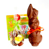 Paasgeschenk met chocolade paashaas