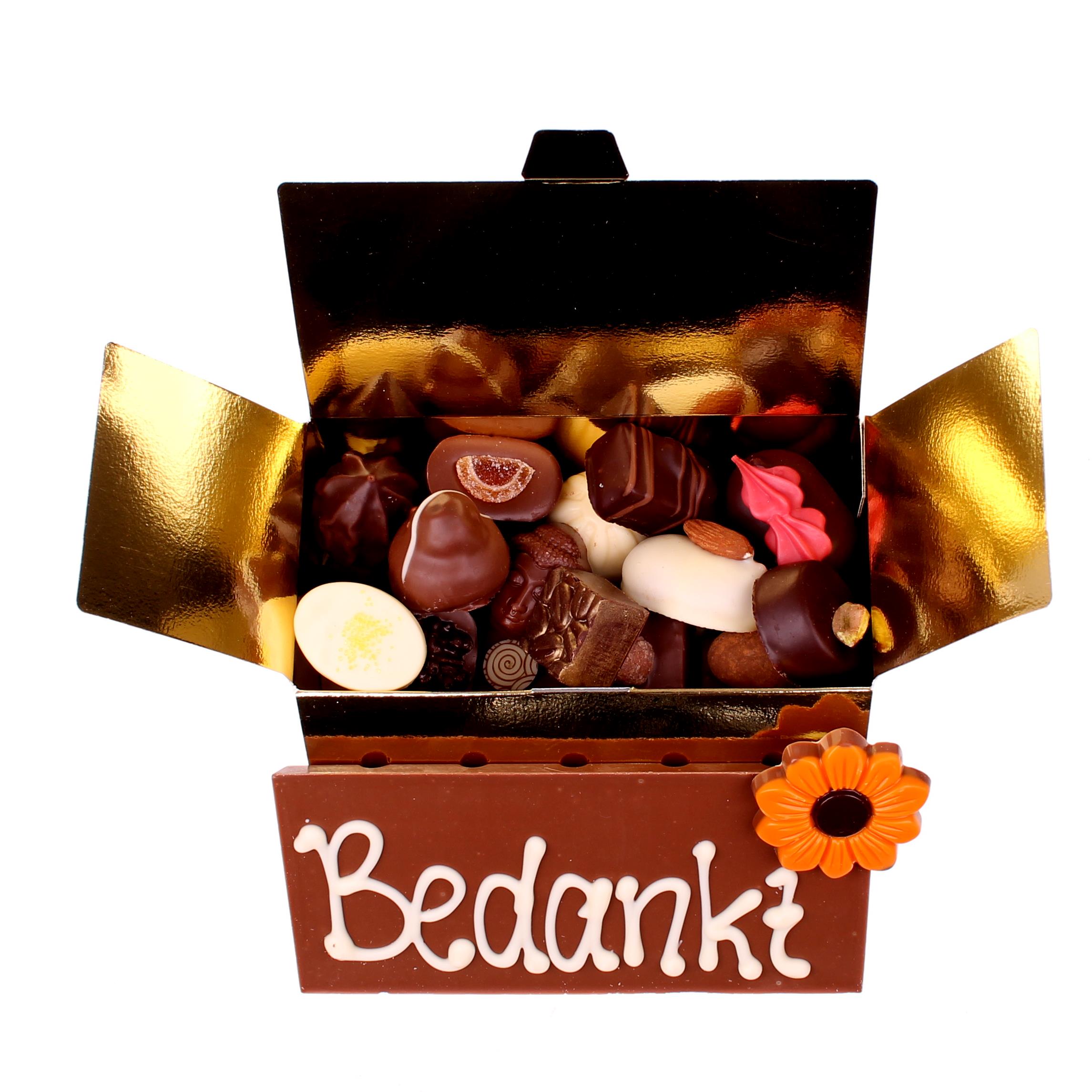 straf droog idioom Chocoladehuis | Luxe bonbons met tablet "Bedankt"