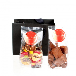 Chocolade kerstgeschenk in tasje