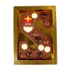 Chocoladeletter pepernoten in doos