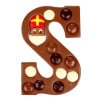 Luxe melk chocolade letter met pepernoten