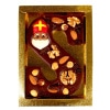 Pure letter met noten in gouden doos