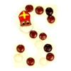 luxe witte chocoladeletter met pepernoten