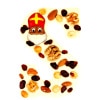Luxe witte chocoladeletter met noten