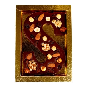 vegan chocoladeletter in doos