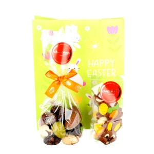 Vrolijk tasje met Paaschocolade
