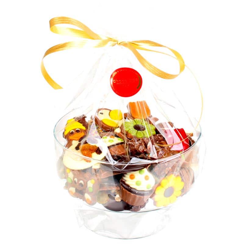 Glazen schaal met chocolade - Afbeelding 2