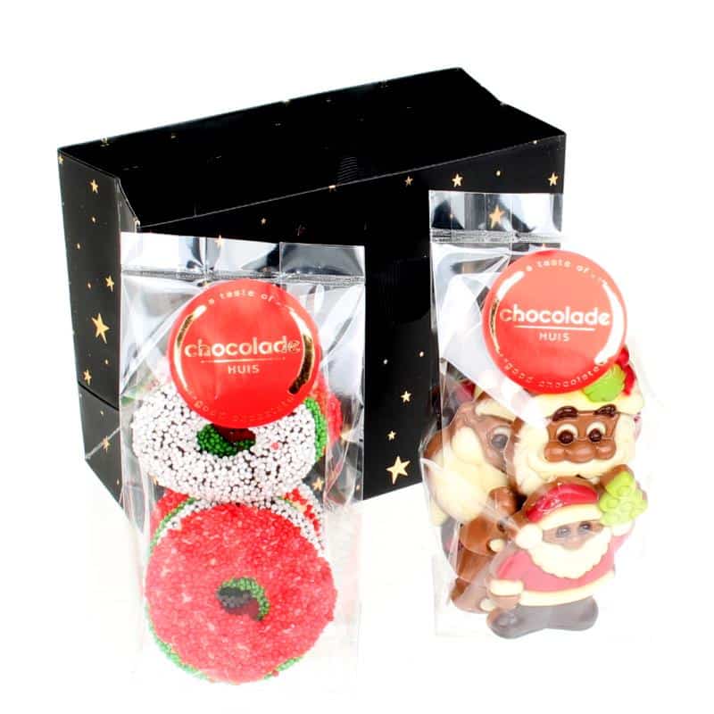 Chocolade kerstgeschenk in tasje