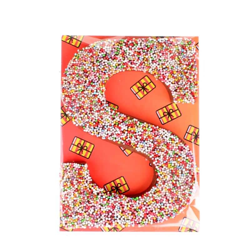 Chocoladeletter met smarties of spikkels - Afbeelding 4