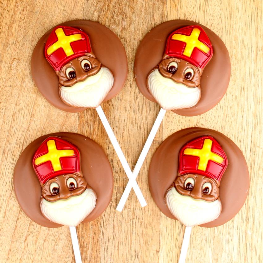 Chocolade Sinterklaaslolly (10 sts) - Afbeelding 2