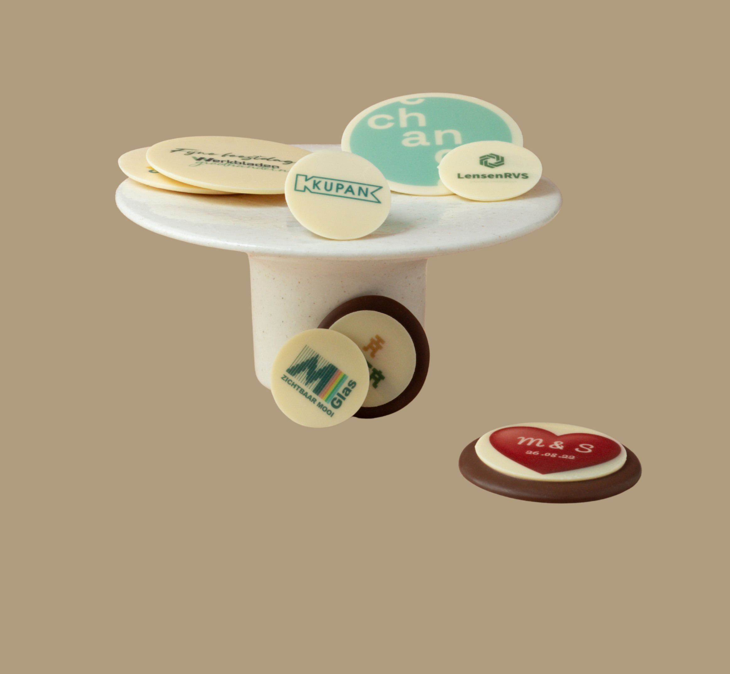 Logo chocolade bruine achtergrond