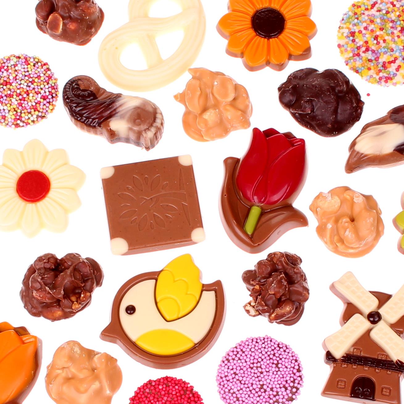 Bloem schaal met chocolade - Afbeelding 4