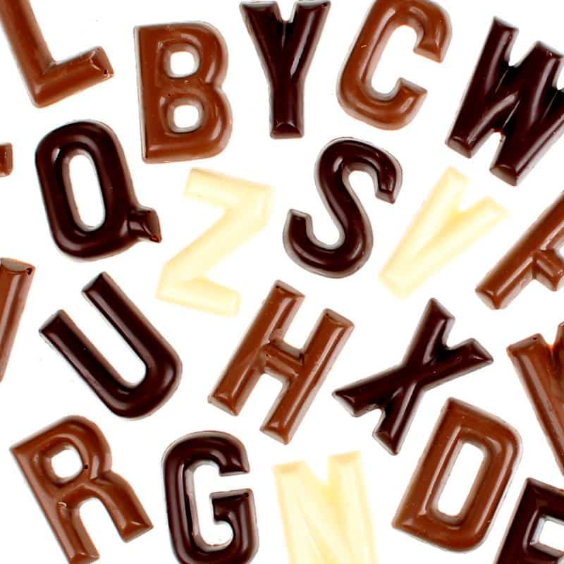Chocolade lettertjes