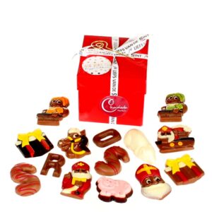 Luxe doos met 375 gram Sinterklaaschocolade