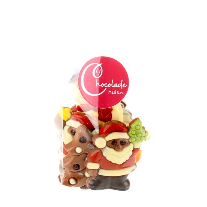 Zakjes met kerstchocolade