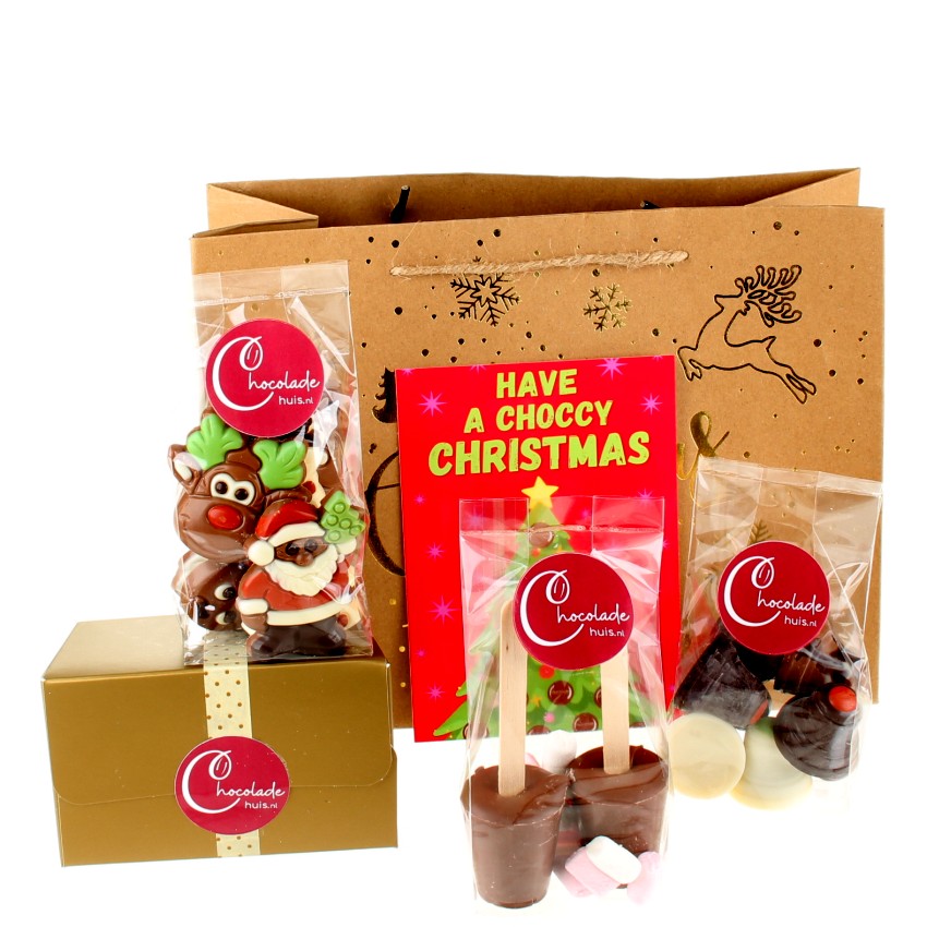 Luxe chocolade kerstgeschenk