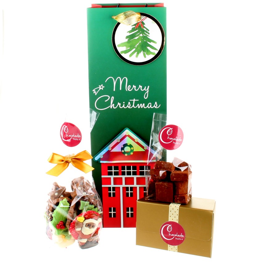 Kerstpakket met luxe chocolade
