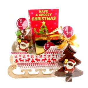 Kerstslee vol chocolade