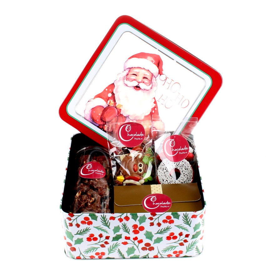 Kerstblik met luxe chocolade