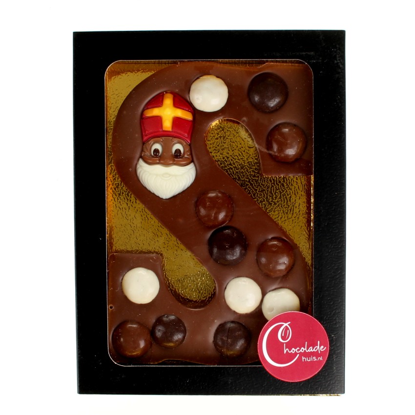 Luxe chocoladeletter met pepernoten - Afbeelding 3