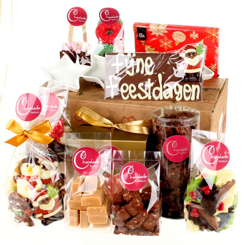 Luxe chocolade kerstpakket XXL