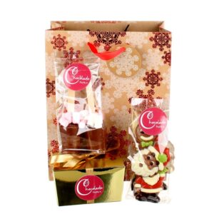 Kersttasje met chocolade