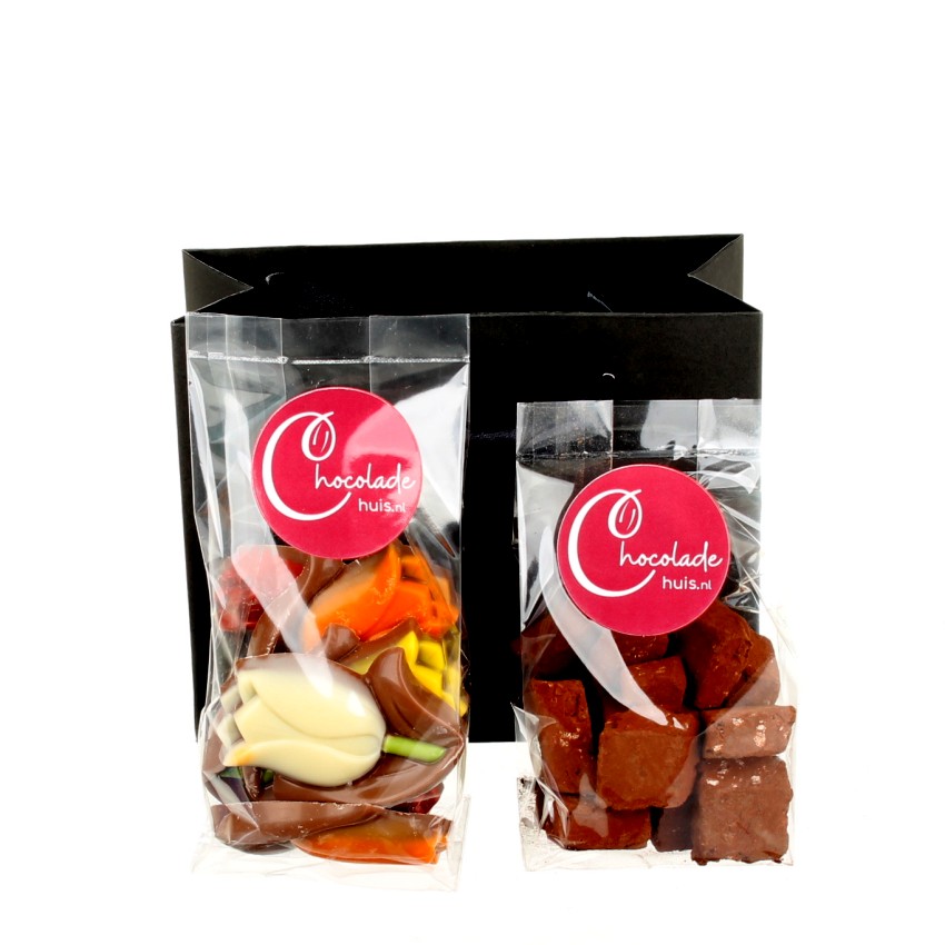 Chocolade geschenk in tasje