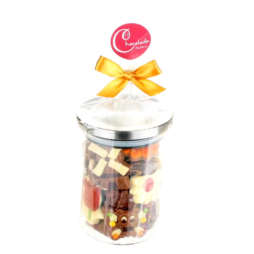 Glazen pot met chocolademix - Afbeelding 3