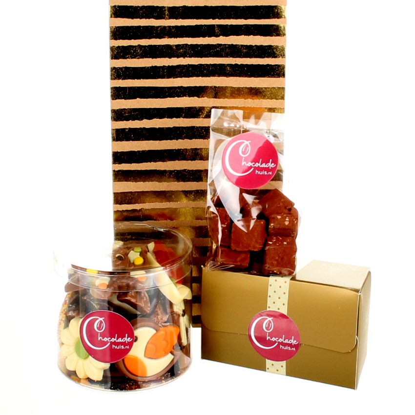 Geschenk met heerlijke chocolade