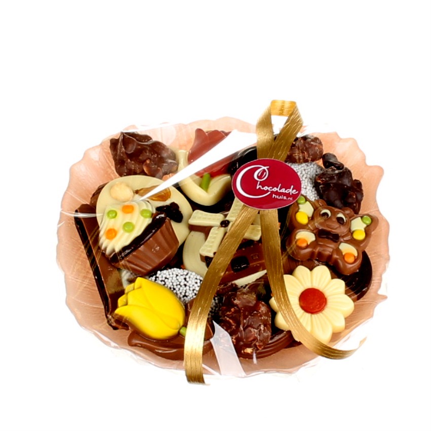 Bloem schaal met chocolade - Afbeelding 2