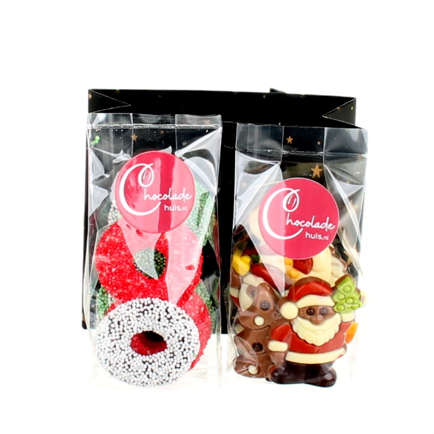 Chocolade kerstgeschenk in tasje