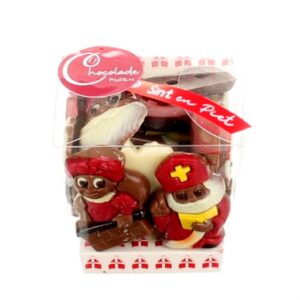 Transparant kubusdoosje Sinterklaaschocolade