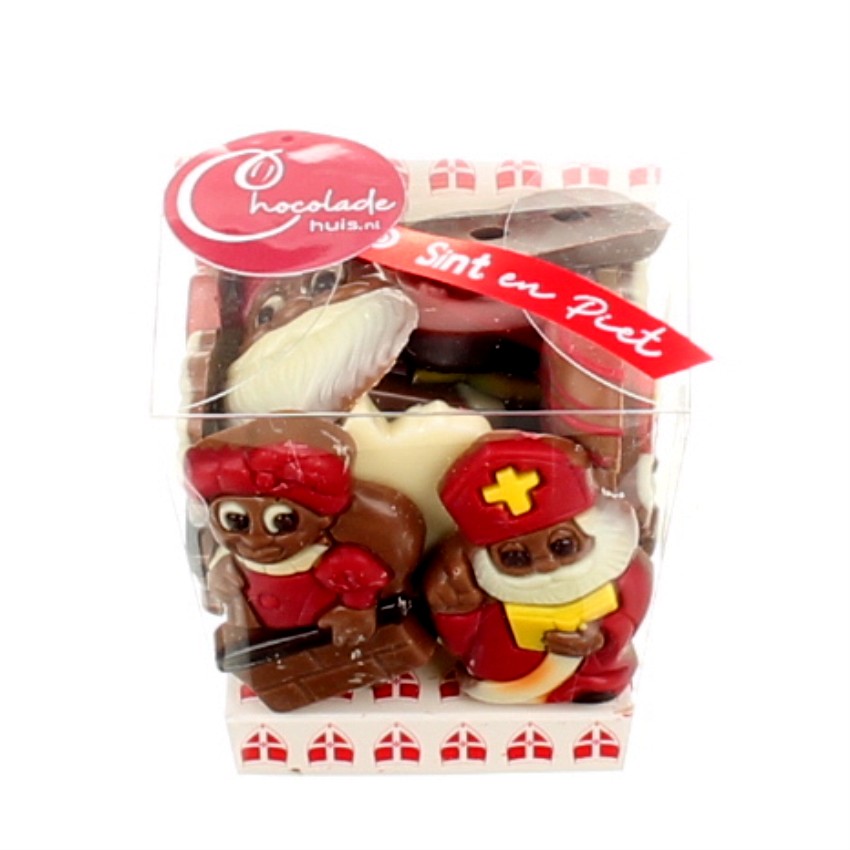 Transparant kubusdoosje Sinterklaaschocolade
